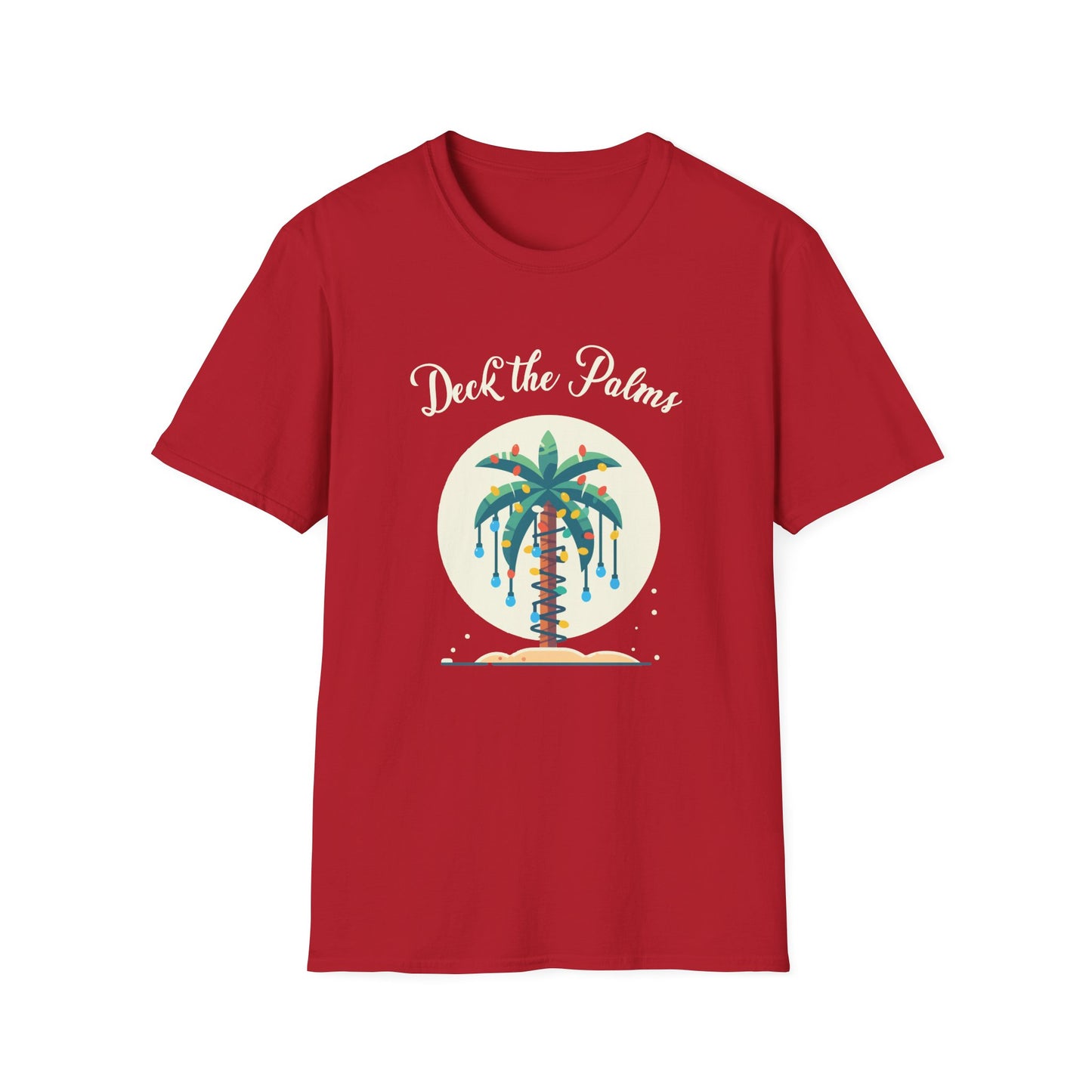 Deck the Palms T-Shirt - Festive Holiday Beachwear