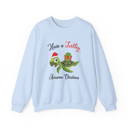 Unisex Crewneck Sweatshirt - Have a Turtley Awesome Christmas