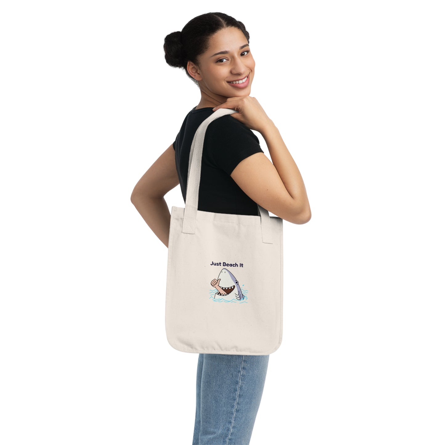 Just Beach It Organic Canvas Tote Bag