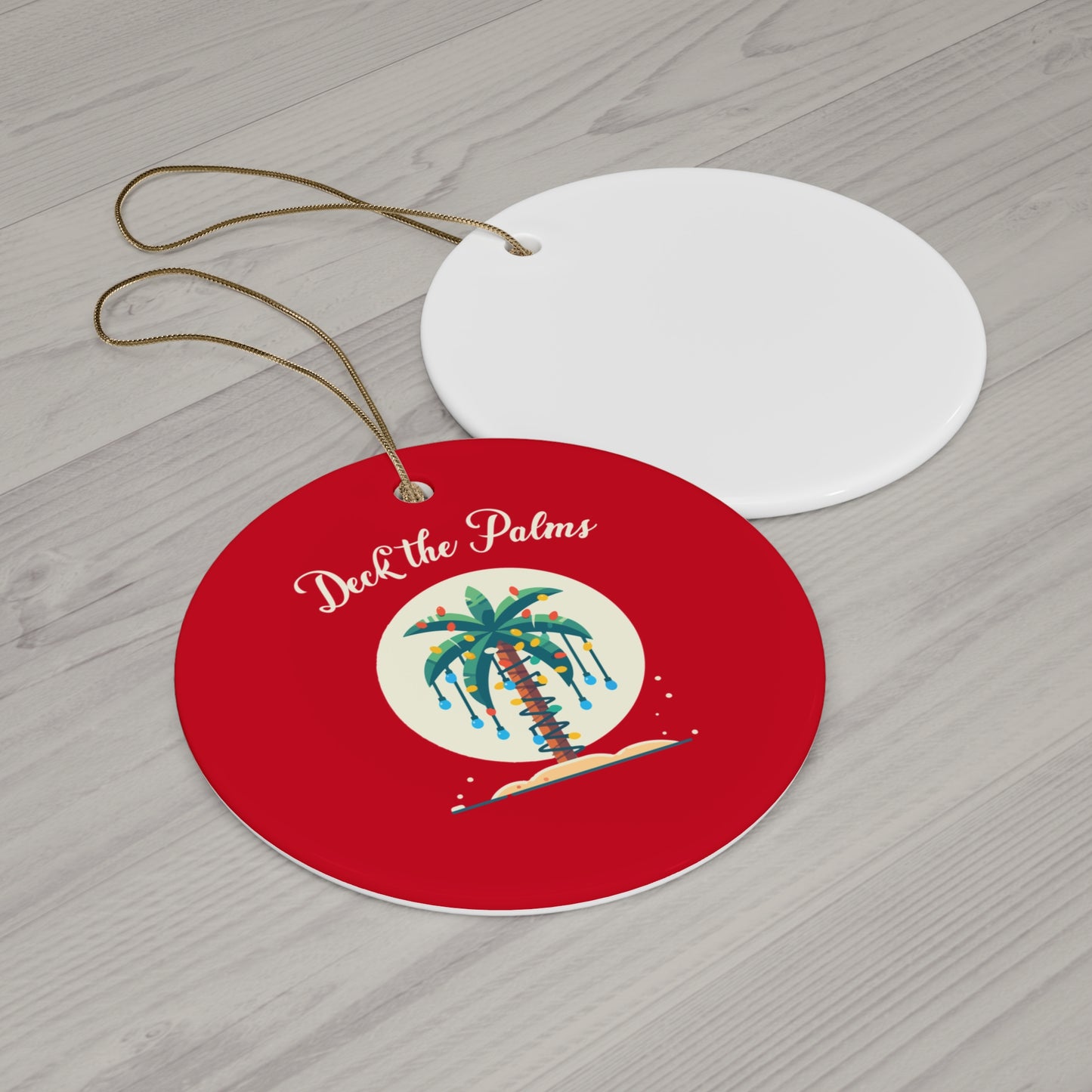 Ceramic Ornament - Deck the Palms