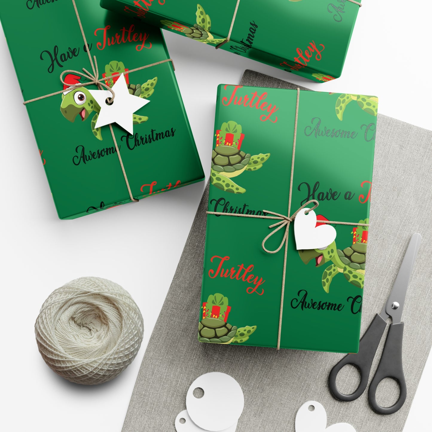 Holiday Gift Wrap - Have a Turtley Awesome Christmas