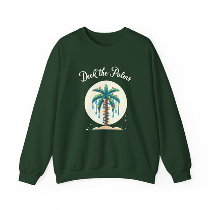 Unisex Crewneck Sweatshirt - Deck the Palms Design