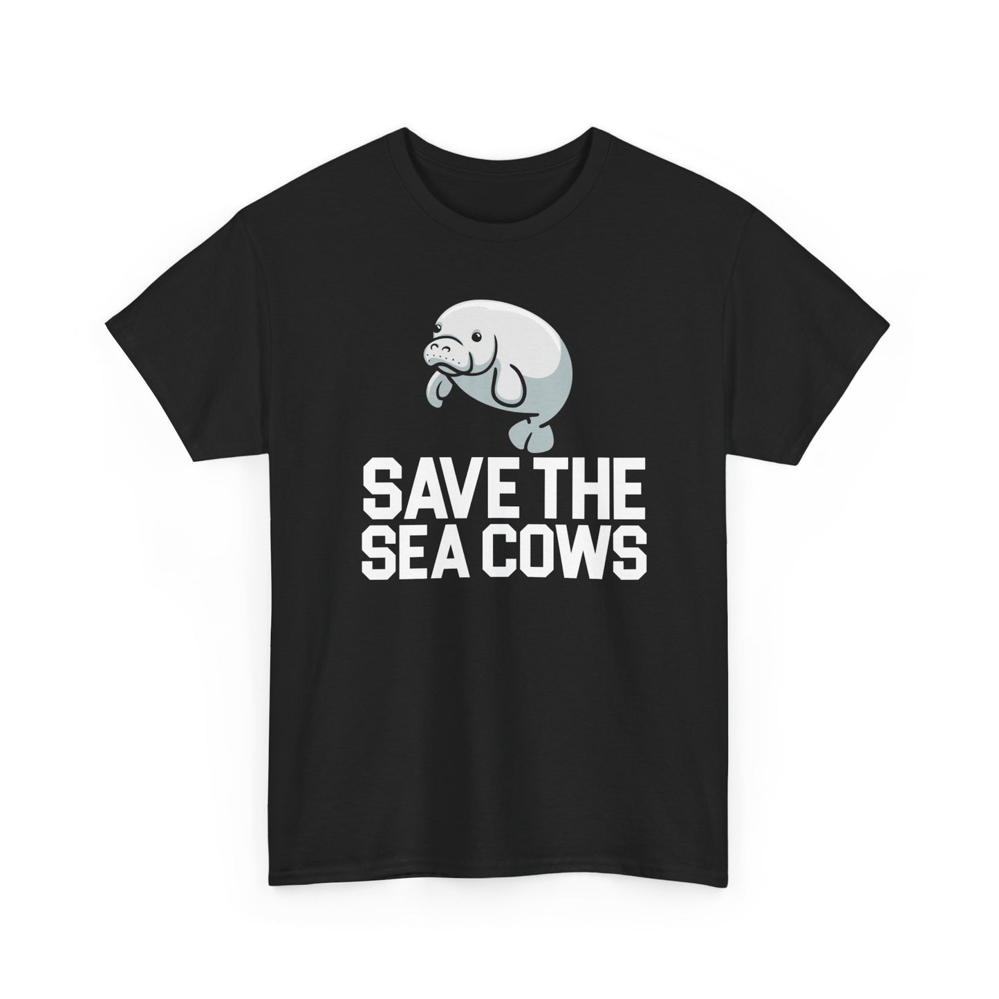 Save the Sea Cows! (Manatees) -Unisex Heavy Cotton Tee