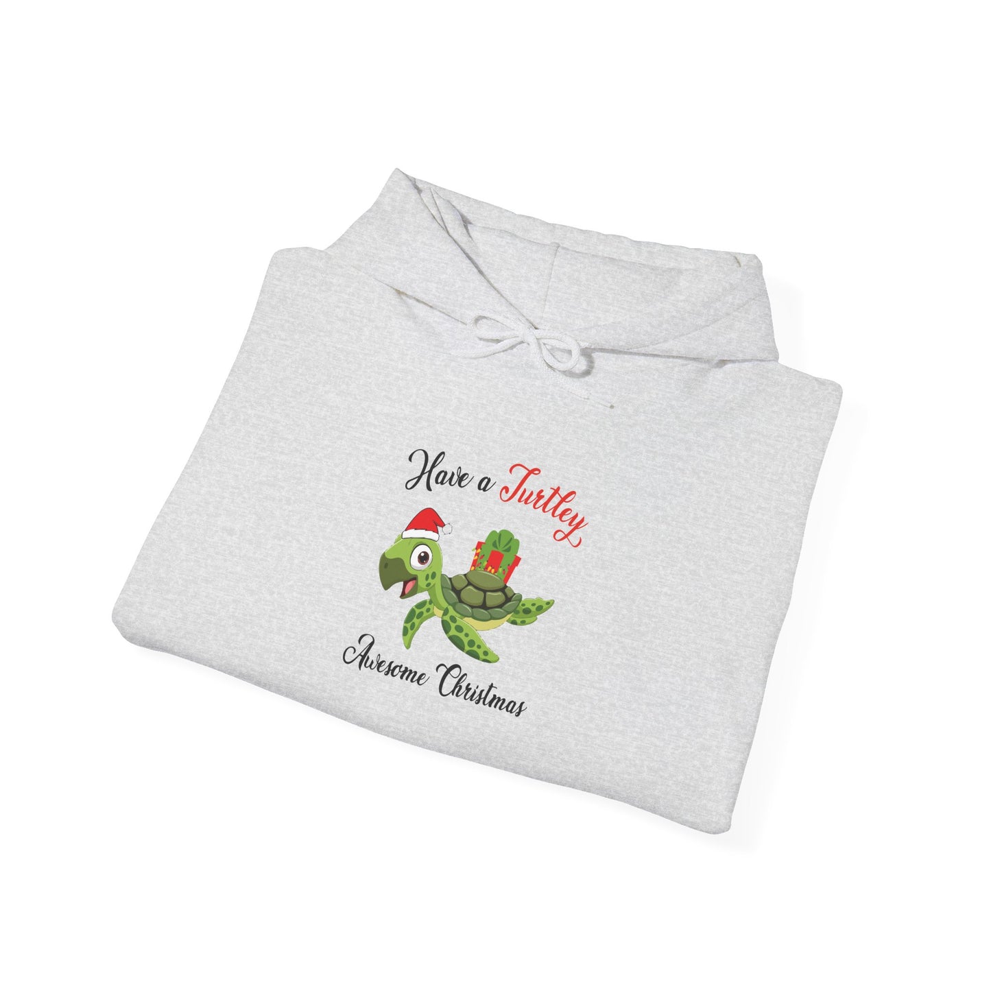 Have a Turtley Awesome Christmas Hooded Sweatshirt - Festive and Fun Holiday Wear