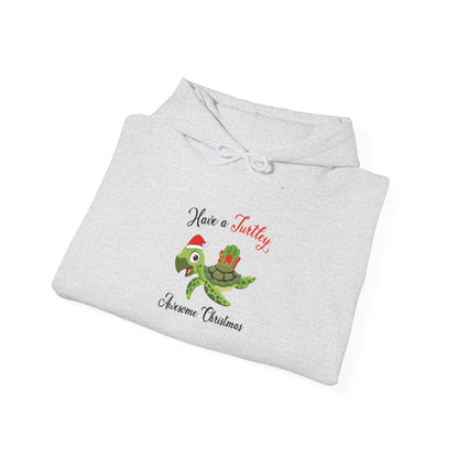 Have a Turtley Awesome Christmas Hooded Sweatshirt - Festive and Fun Holiday Wear