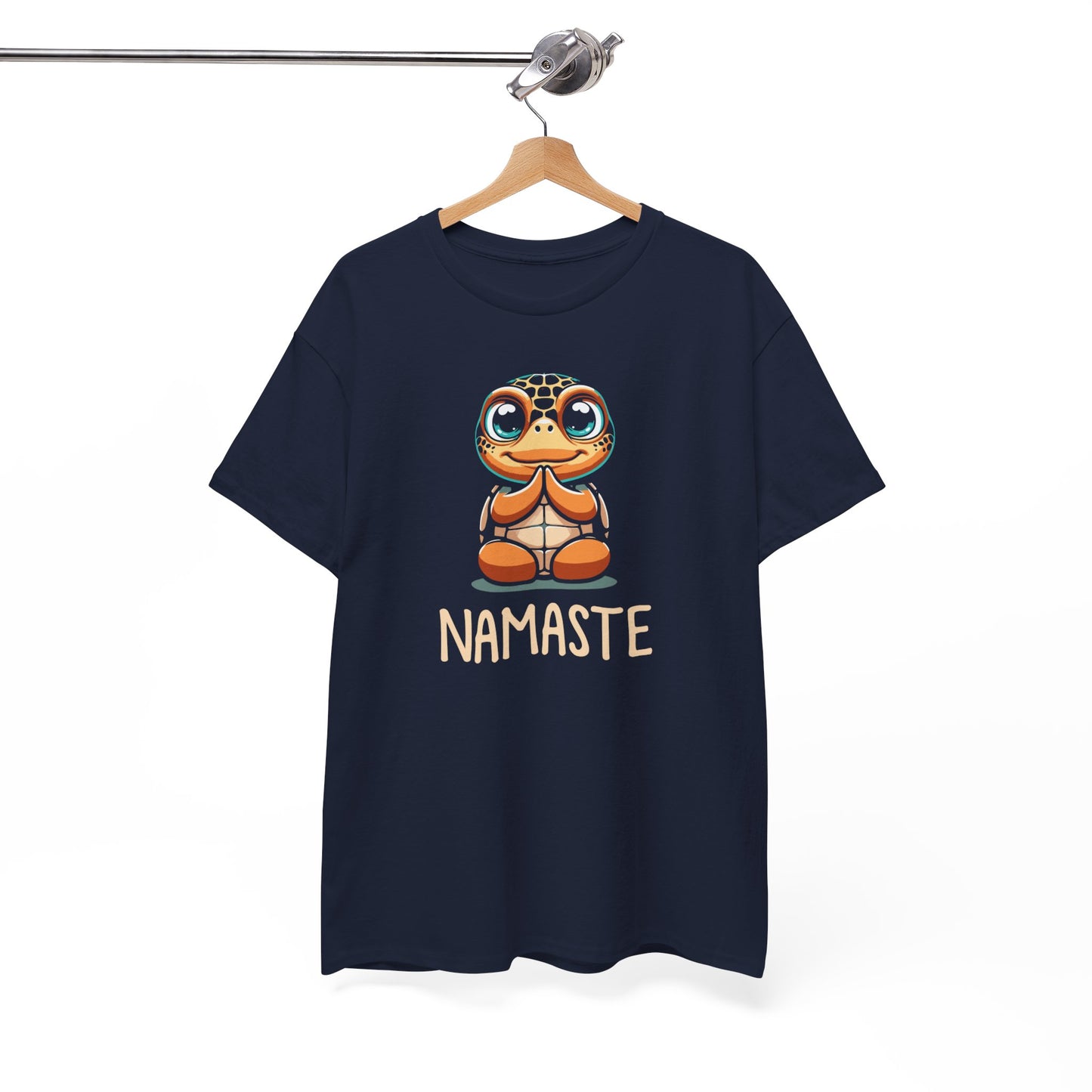 Sea Turtle Yoga Namaste - Unisex Cotton Tee Shirt