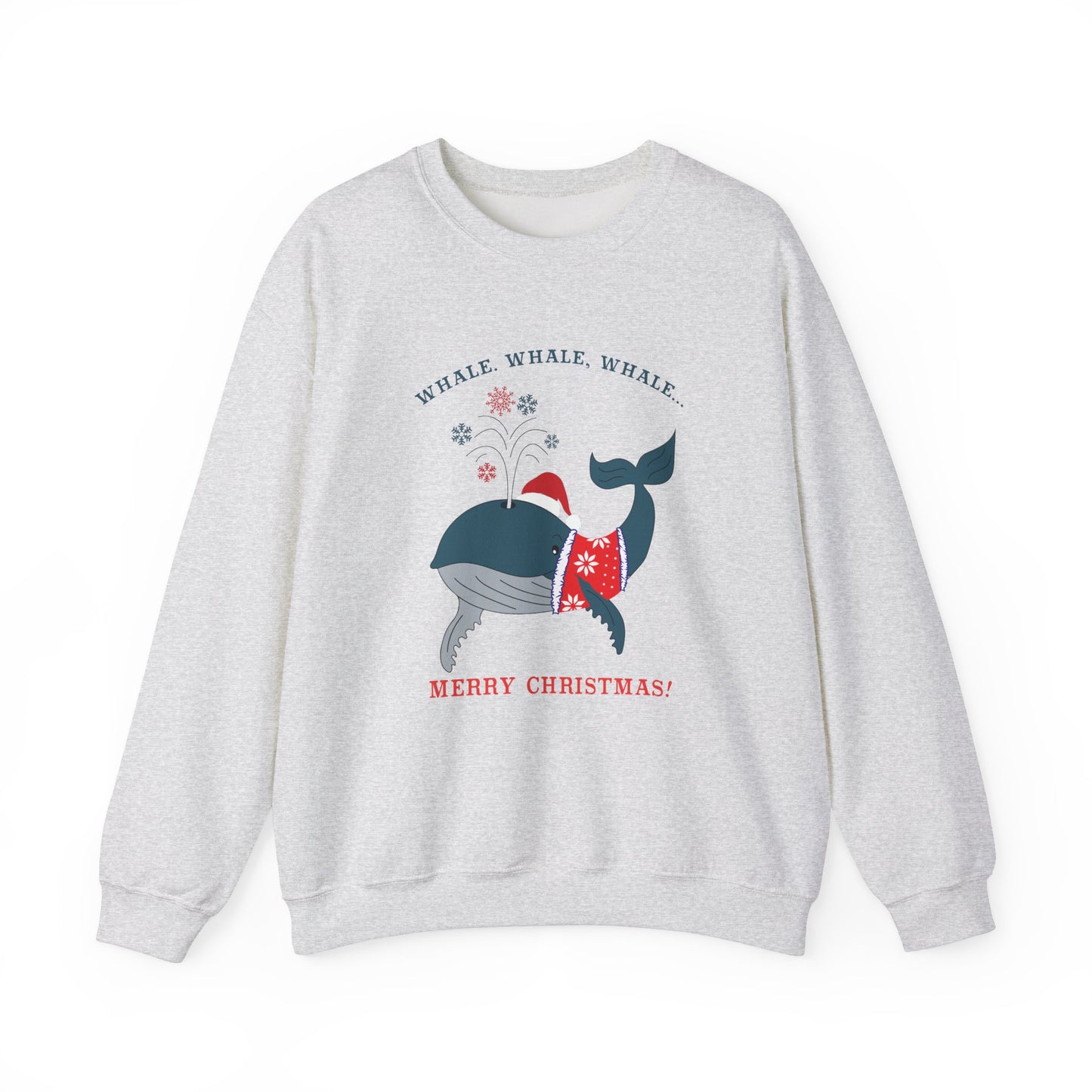 Unisex Crewneck Sweatshirt - Whale Whale Whale, Merry Christmas