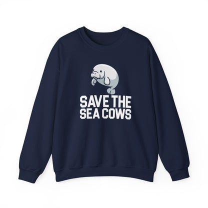Save the Sea Cows (Manatees) Crew Neck Sweatshirt