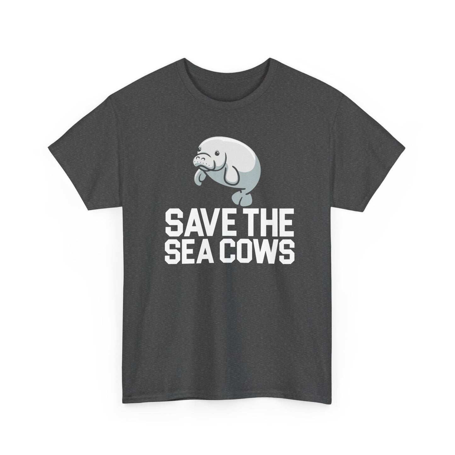 Save the Sea Cows! (Manatees) -Unisex Heavy Cotton Tee