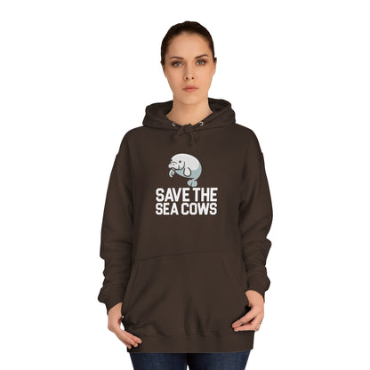 Save the Sea Cows (Manatees) Hooded Sweatshirt