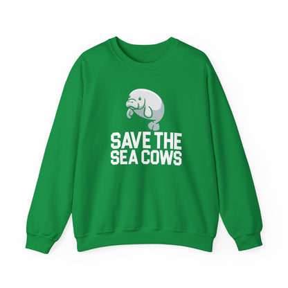Save the Sea Cows (Manatees) Crew Neck Sweatshirt