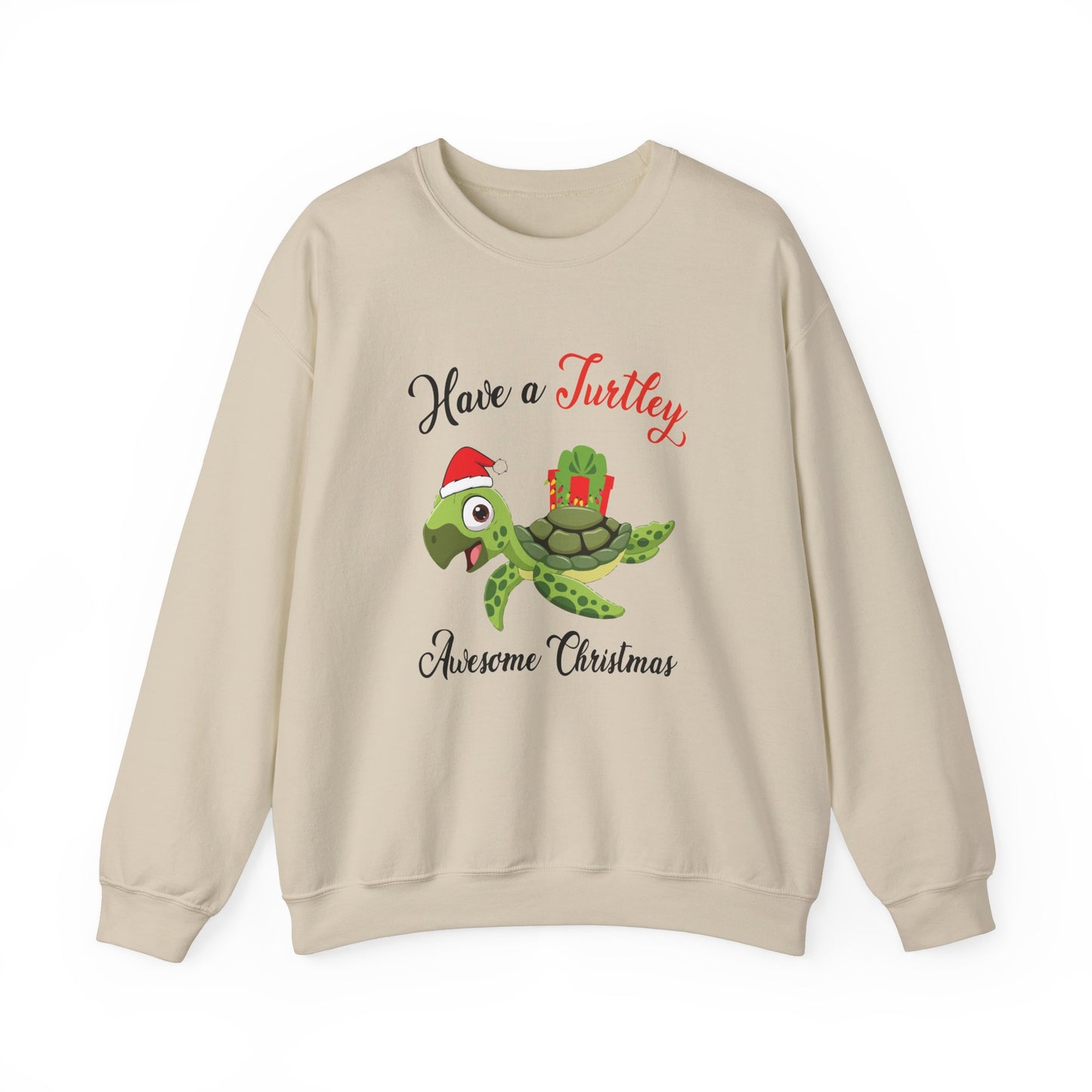 Unisex Crewneck Sweatshirt - Have a Turtley Awesome Christmas