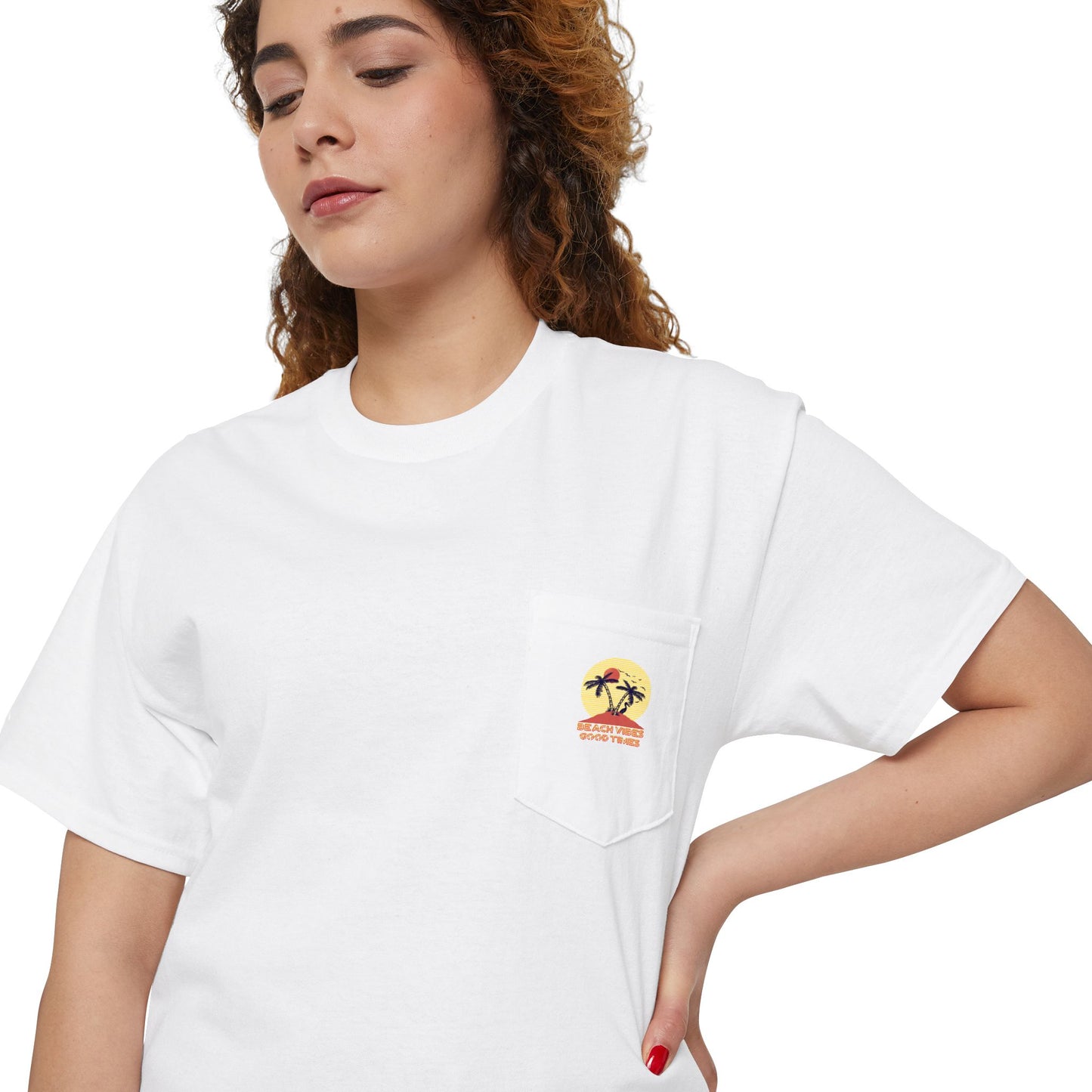 Beach Vibes Good Times Pocket Tee