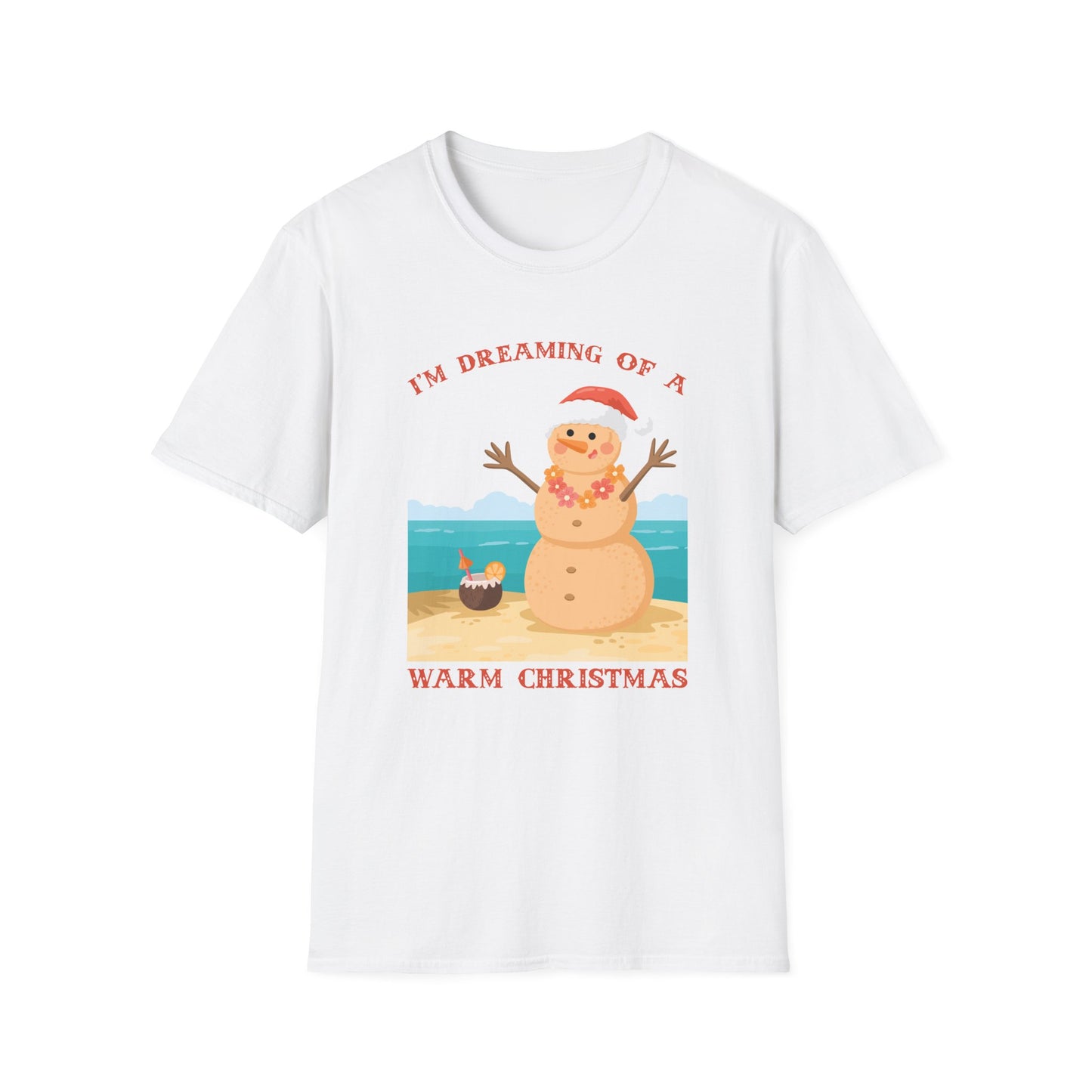 I'm Dreaming of a Warm Christmas T-Shirt - Festive and Fun Beachwear