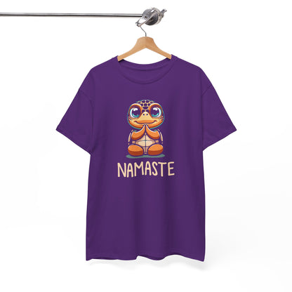 Sea Turtle Yoga Namaste - Unisex Cotton Tee Shirt