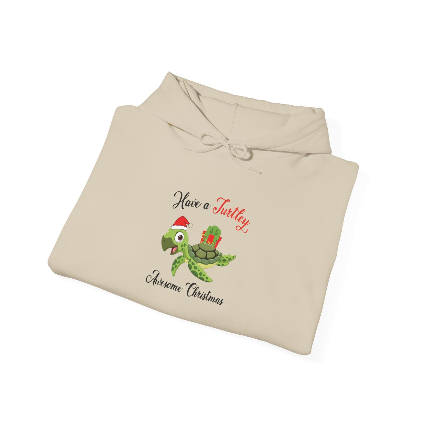 Have a Turtley Awesome Christmas Hooded Sweatshirt - Festive and Fun Holiday Wear