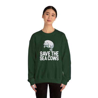 Save the Sea Cows (Manatees) Crew Neck Sweatshirt
