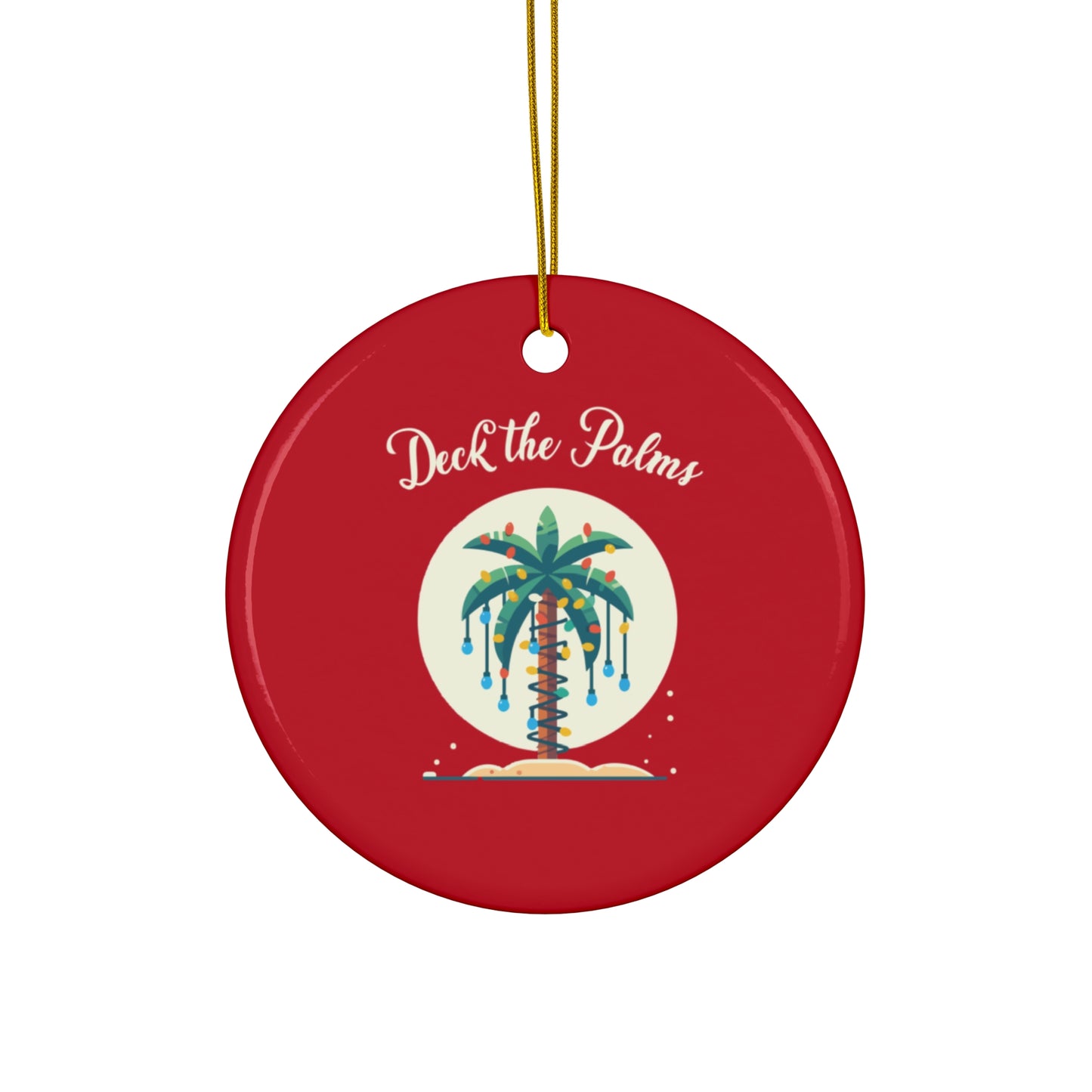 Ceramic Ornament - Deck the Palms