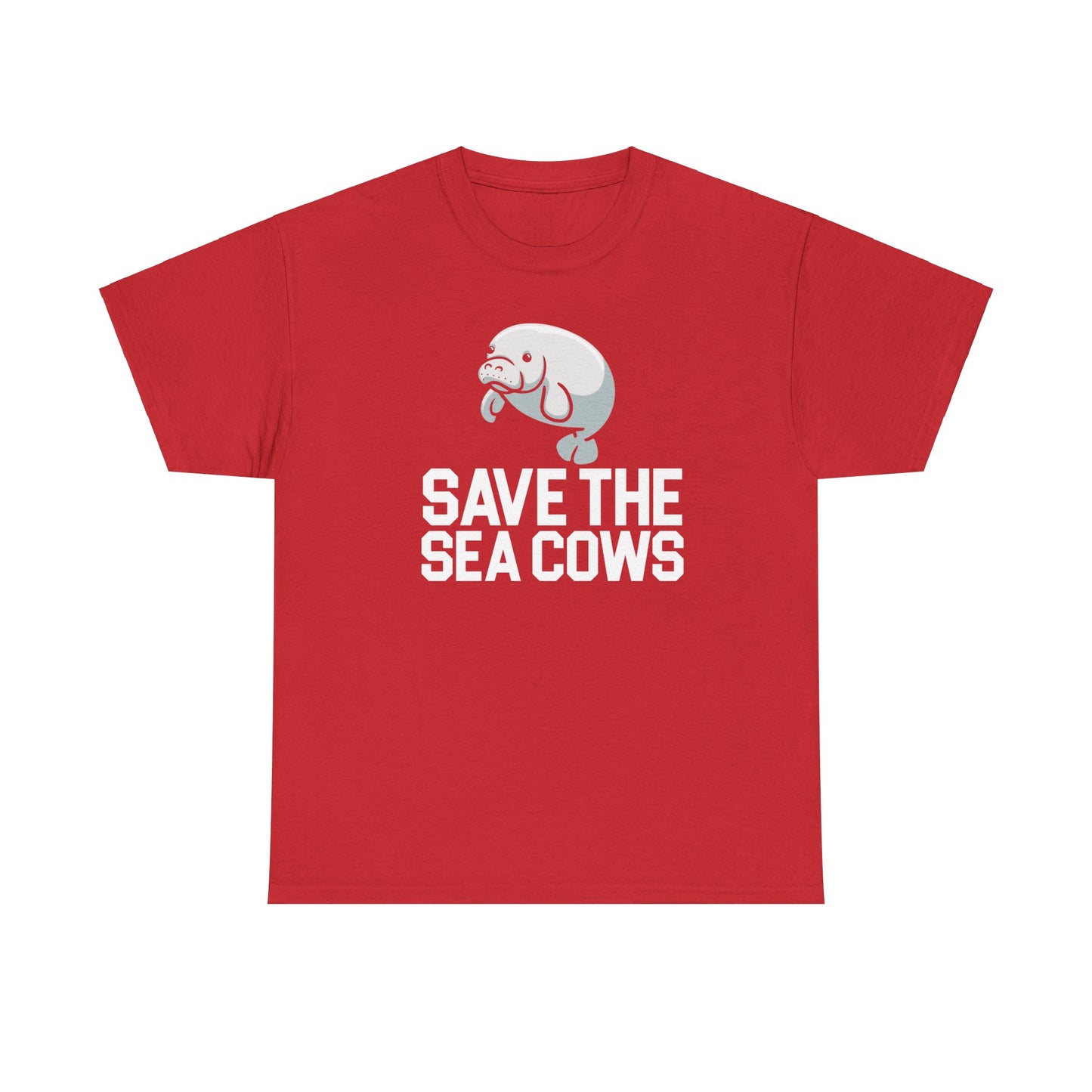 Save the Sea Cows! (Manatees) -Unisex Heavy Cotton Tee