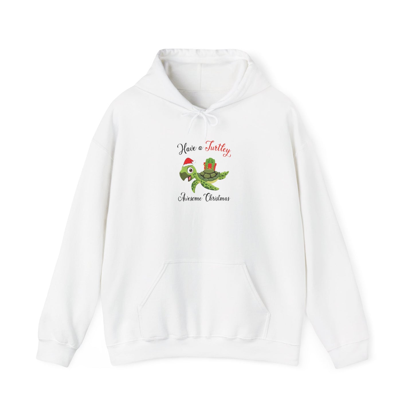 Have a Turtley Awesome Christmas Hooded Sweatshirt - Festive and Fun Holiday Wear