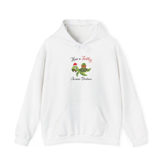 Have a Turtley Awesome Christmas Hooded Sweatshirt - Festive and Fun Holiday Wear