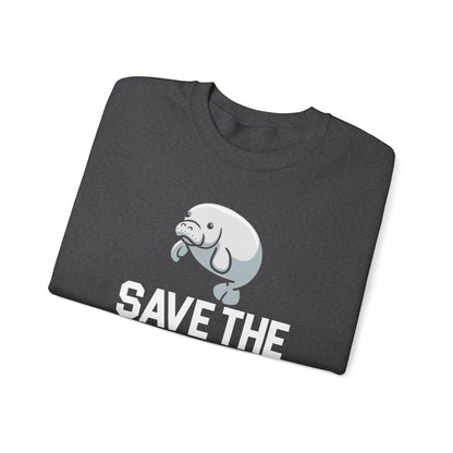Save the Sea Cows (Manatees) Crew Neck Sweatshirt