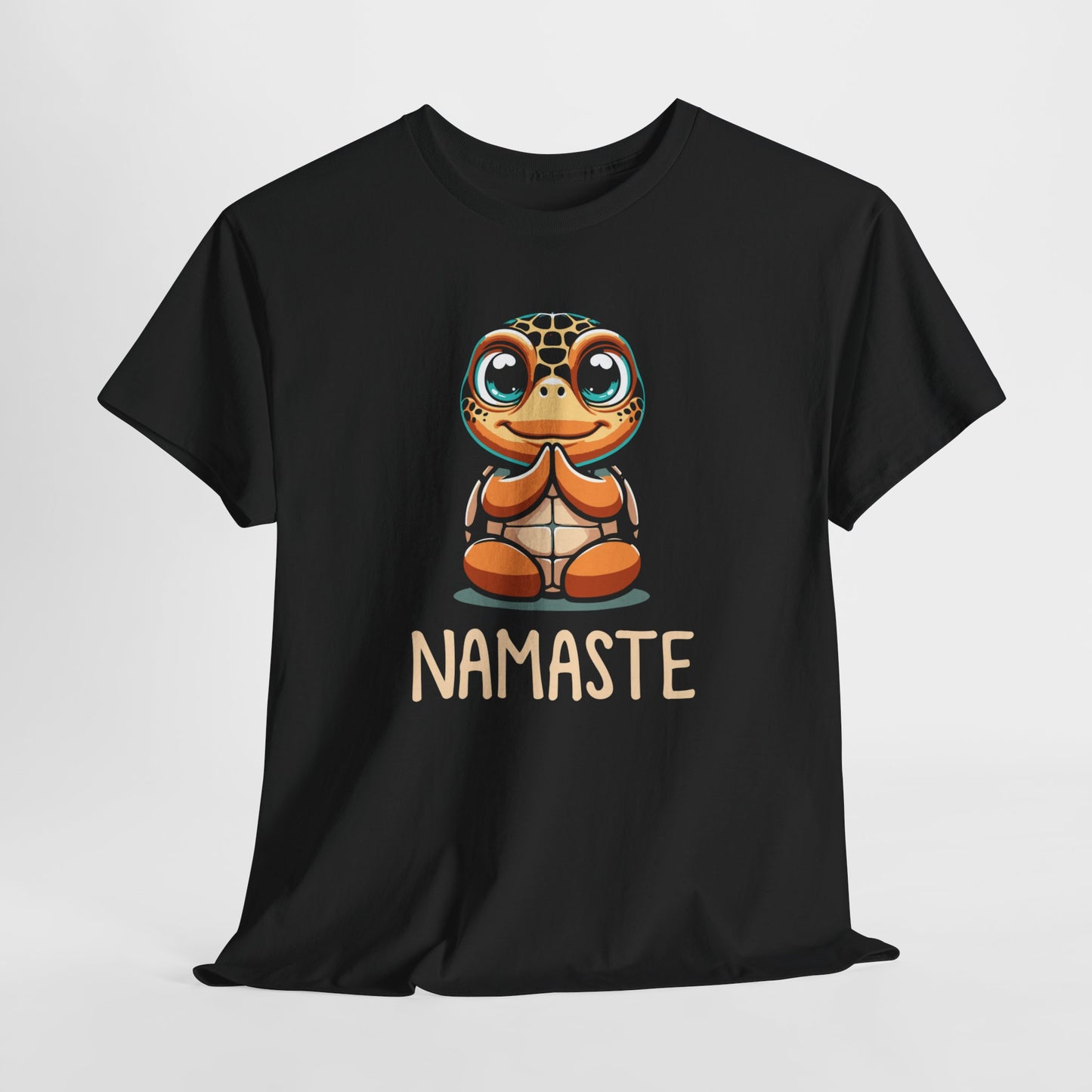 Sea Turtle Yoga Namaste - Unisex Cotton Tee Shirt