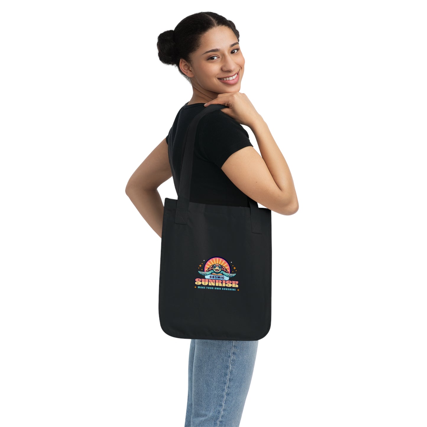 Cosmic Sunrise Organic Canvas Tote Bag