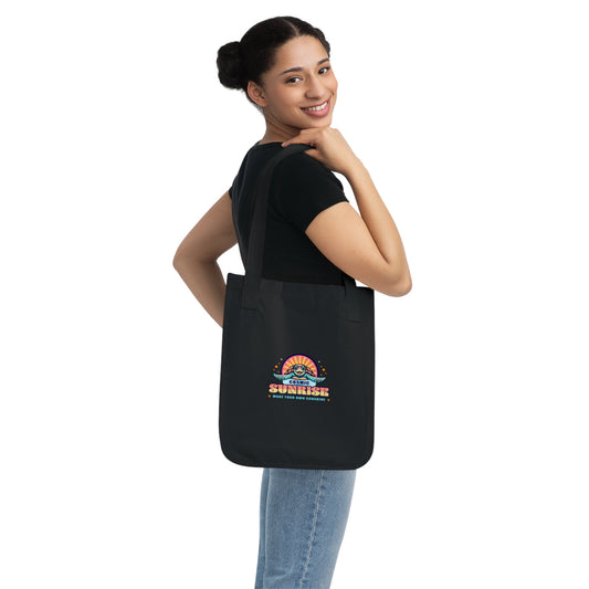 Cosmic Sunrise Organic Canvas Tote Bag