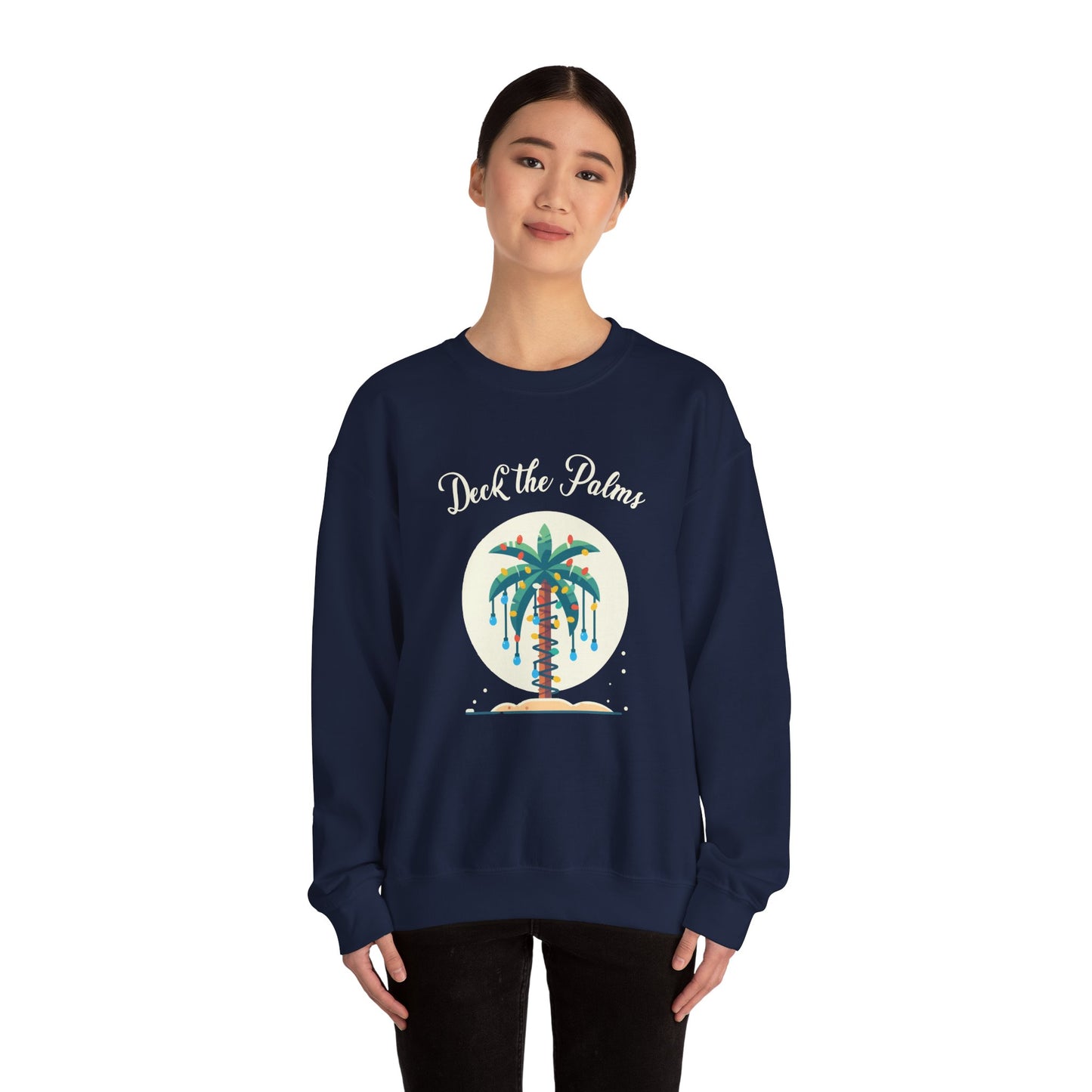 Unisex Crewneck Sweatshirt - Deck the Palms Design