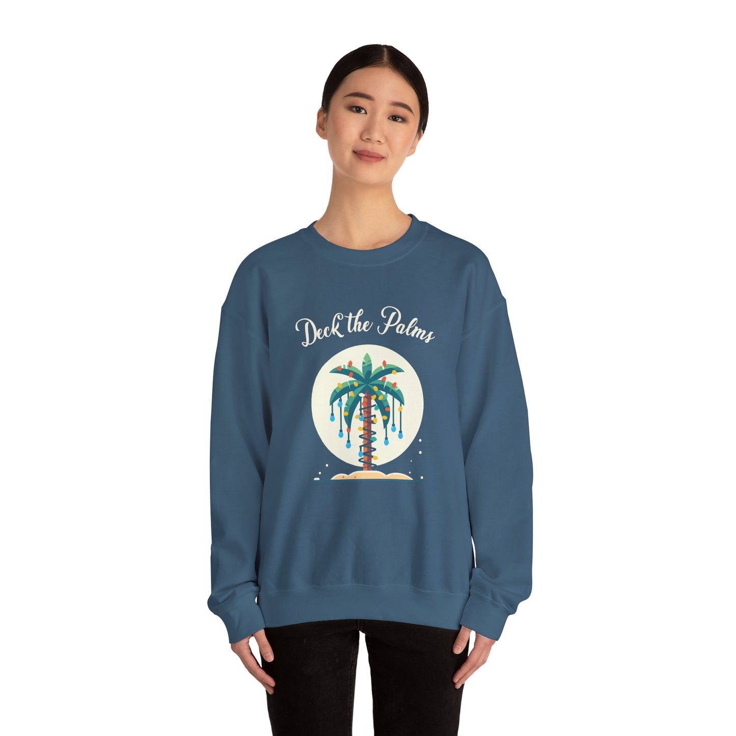 Unisex Crewneck Sweatshirt - Deck the Palms Design