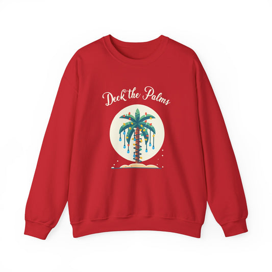 Unisex Crewneck Sweatshirt - Deck the Palms Design