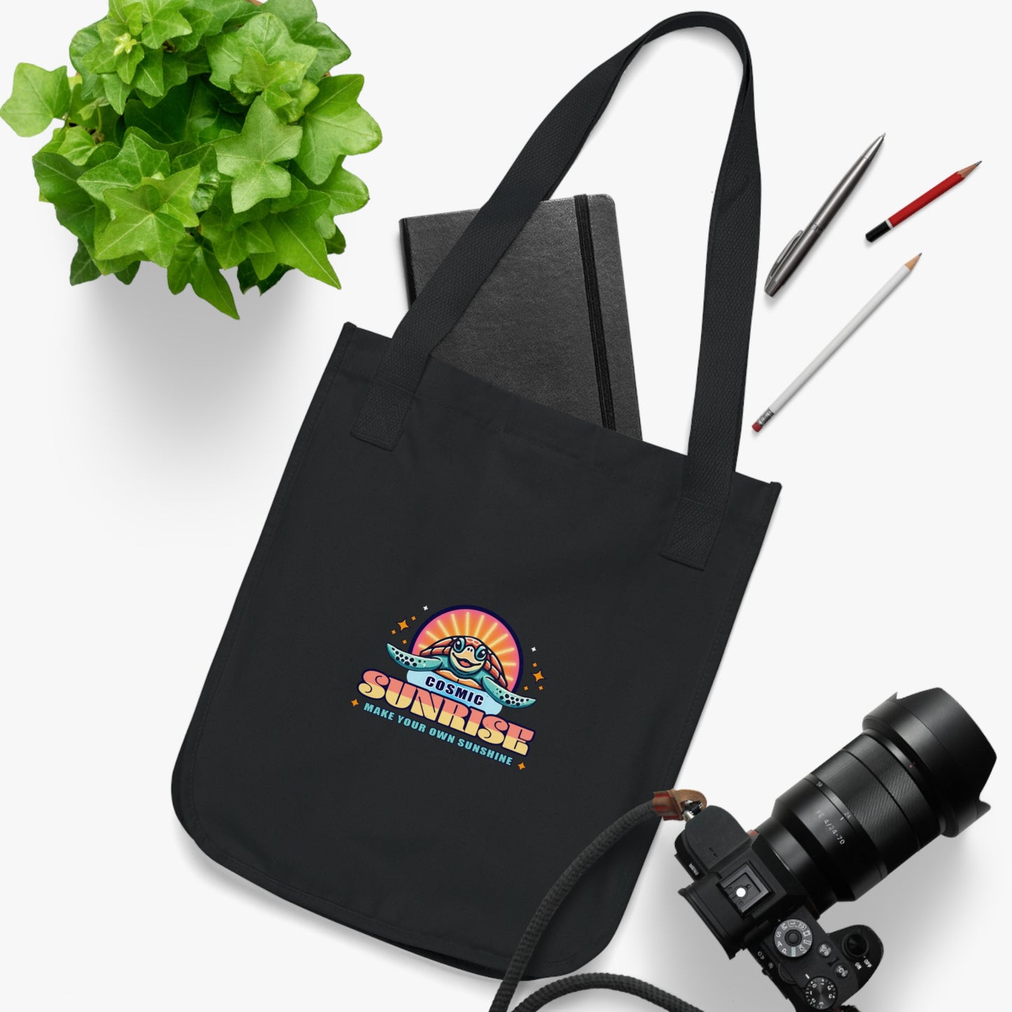 Cosmic Sunrise Organic Canvas Tote Bag