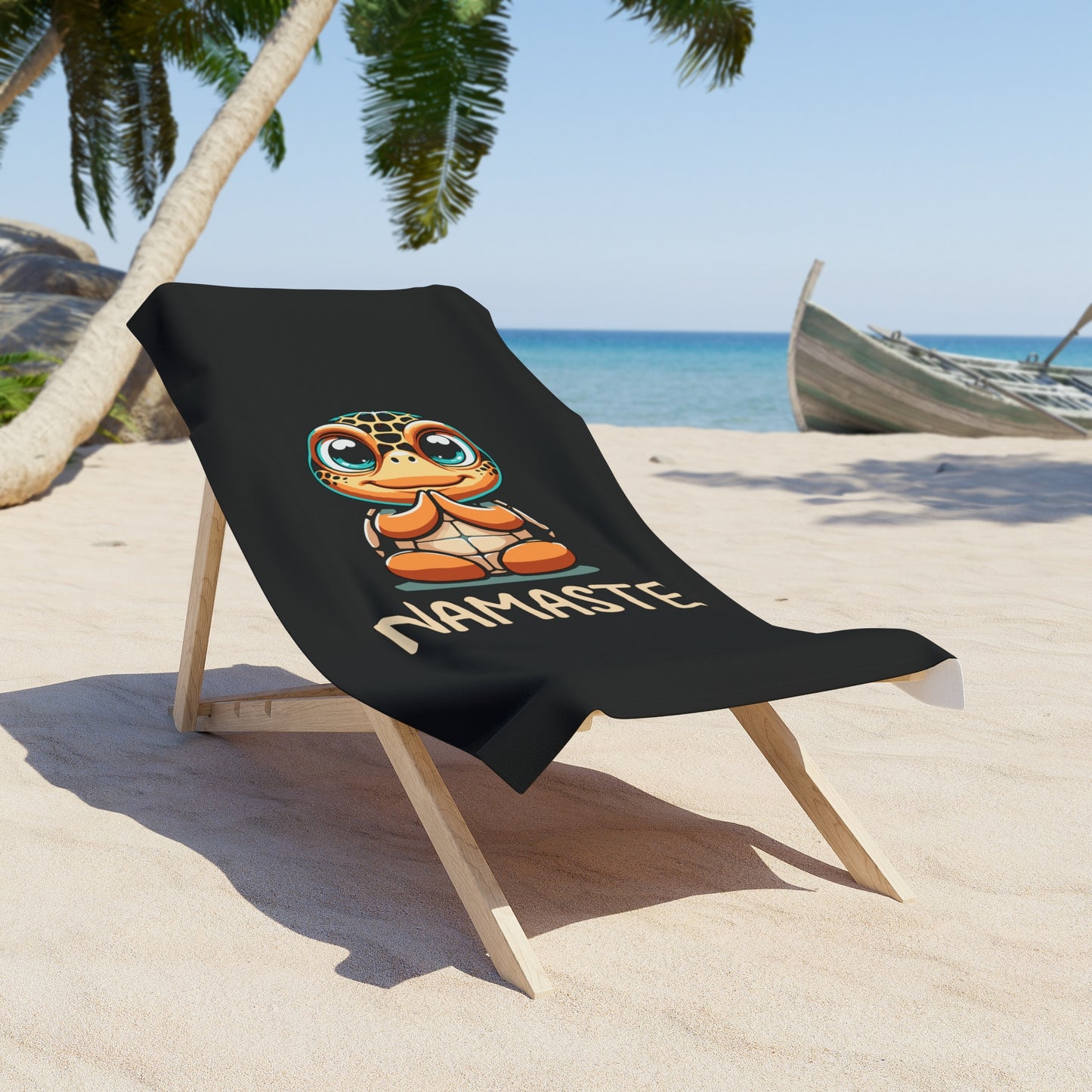 Sea Turtle Namaste Beach Towel