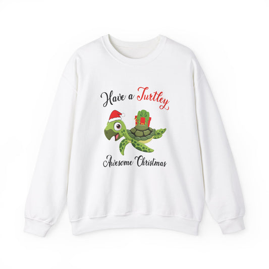 Unisex Crewneck Sweatshirt - Have a Turtley Awesome Christmas