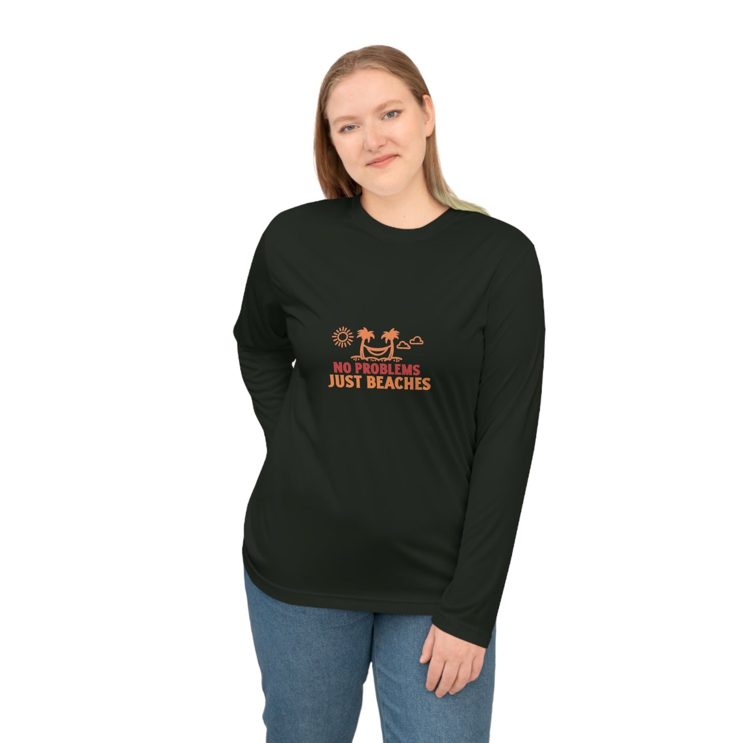 No Problems Just Beaches Performance Long Sleeve Shirt