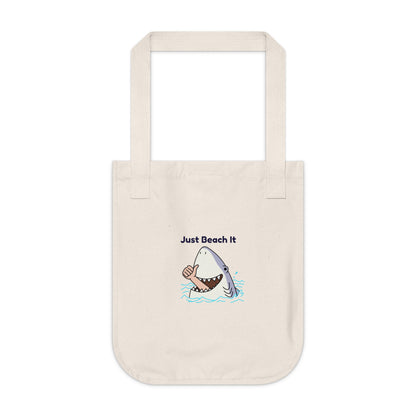 Just Beach It Organic Canvas Tote Bag