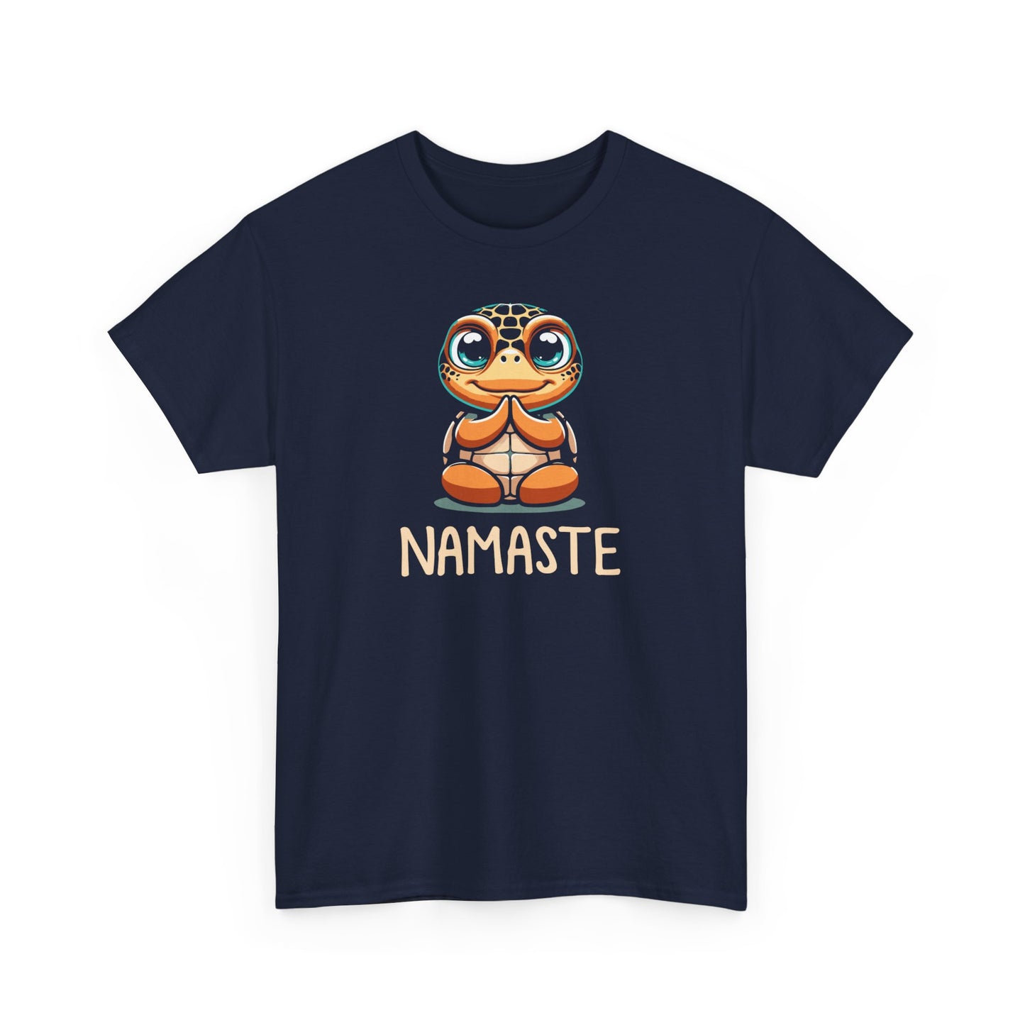 Sea Turtle Yoga Namaste - Unisex Cotton Tee Shirt