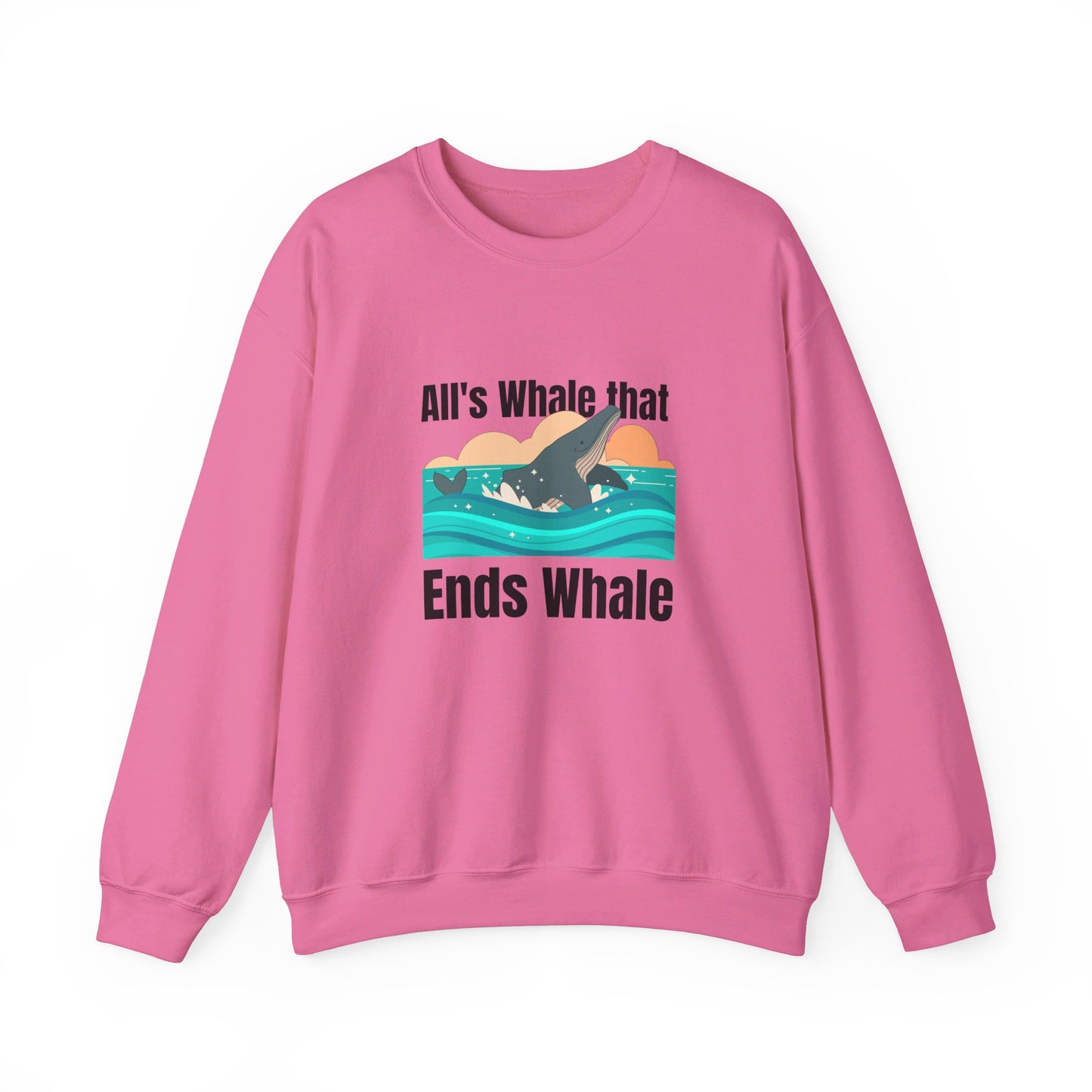 All's Whale That Ends Whale Crewneck Sweatshirt