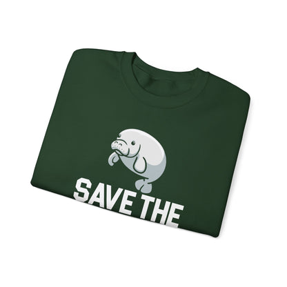 Save the Sea Cows (Manatees) Crew Neck Sweatshirt