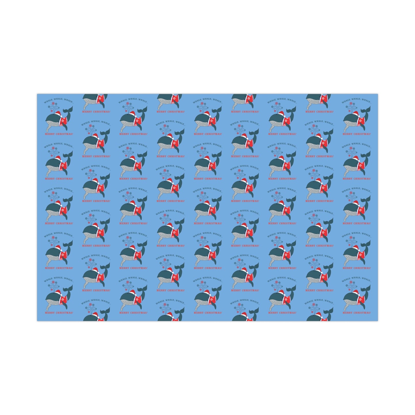 Holiday Gift Wrap - Whale Whale Whale, Merry Christmas