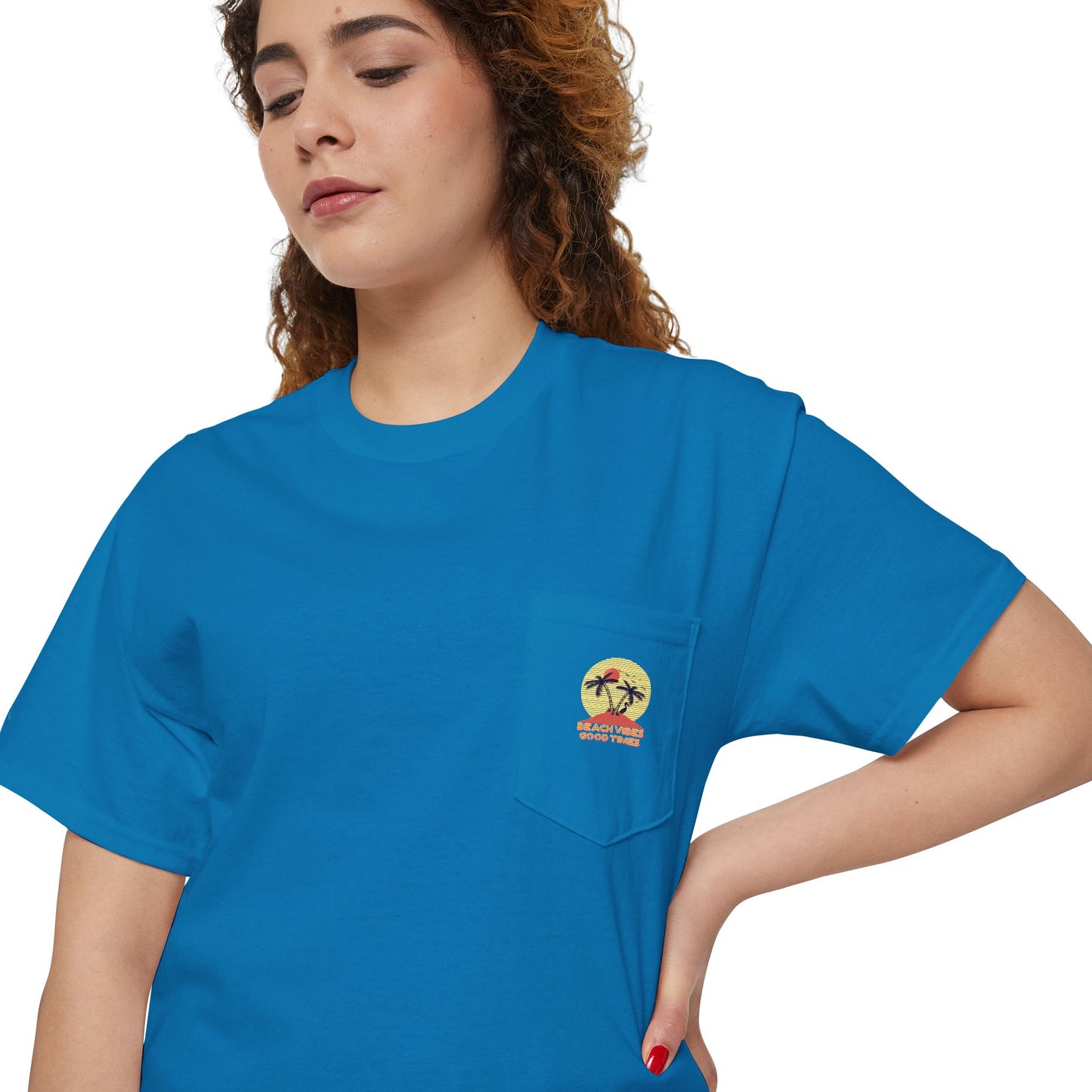 Beach Vibes Good Times Pocket Tee