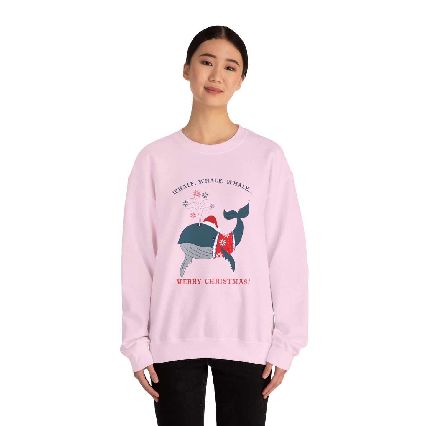 Unisex Crewneck Sweatshirt - Whale Whale Whale, Merry Christmas