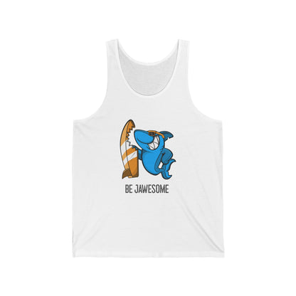 Be Jawesome (Surfing Shark) Jersey Tank