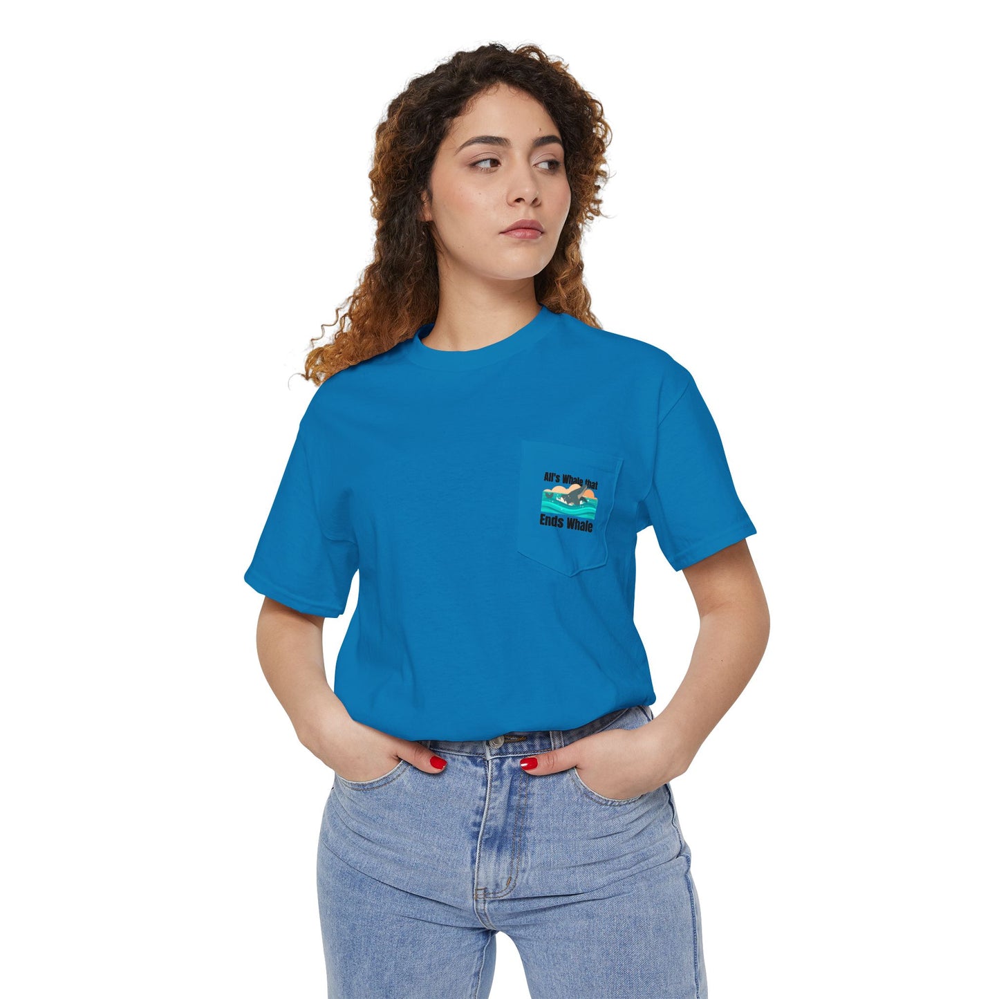 All's Whale That Ends Whale Pocket T-Shirt