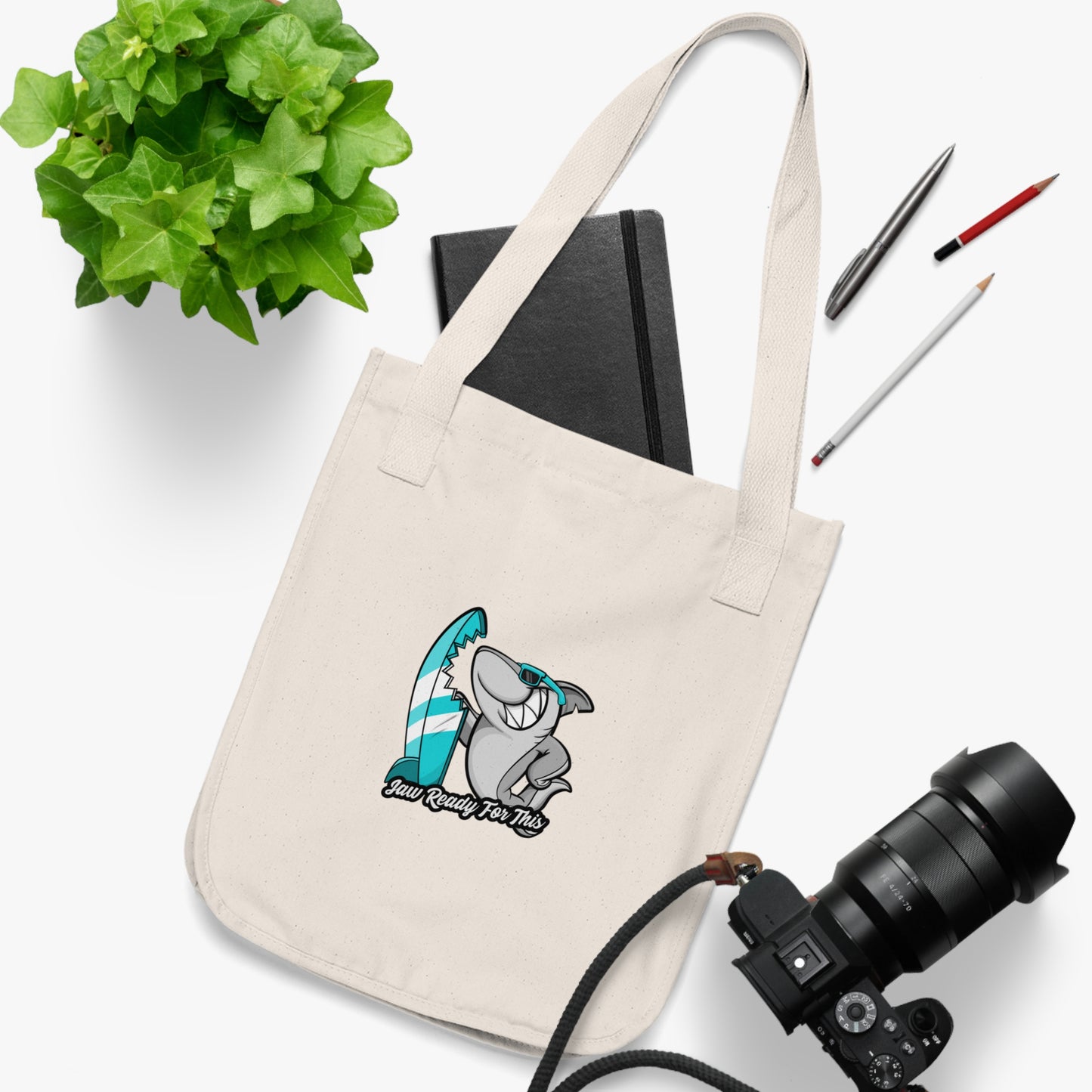 Jaw Ready for this Organic Canvas Tote Bag