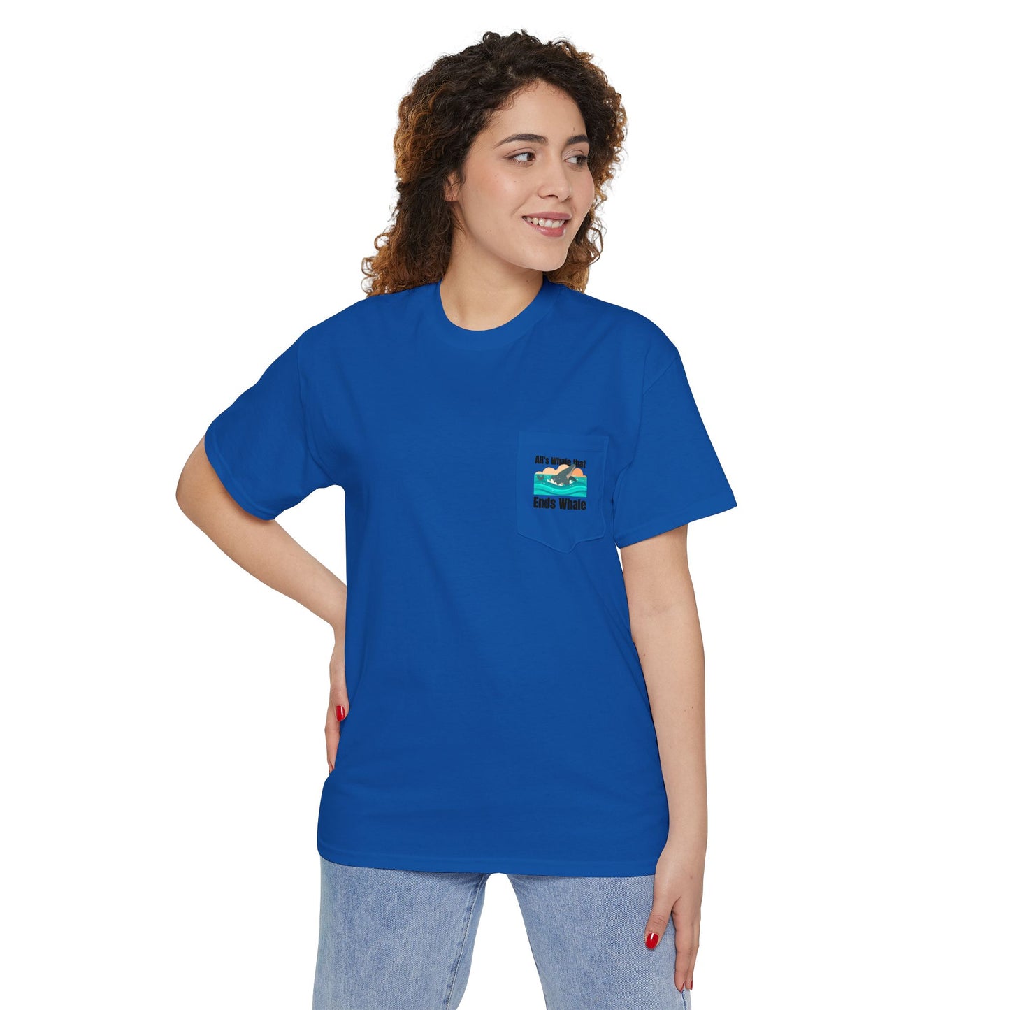 All's Whale That Ends Whale Pocket T-Shirt