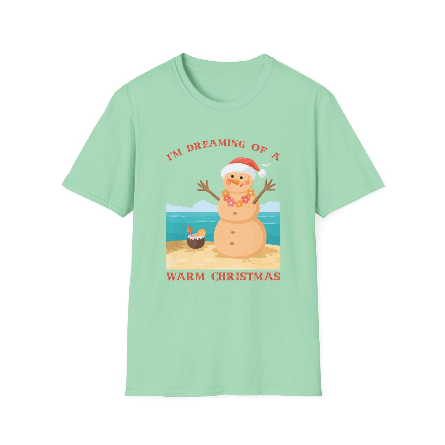 I'm Dreaming of a Warm Christmas T-Shirt - Festive and Fun Beachwear