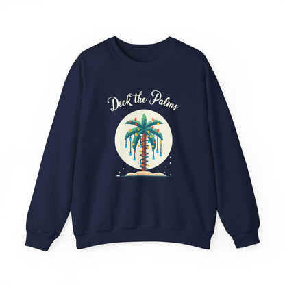 Unisex Crewneck Sweatshirt - Deck the Palms Design