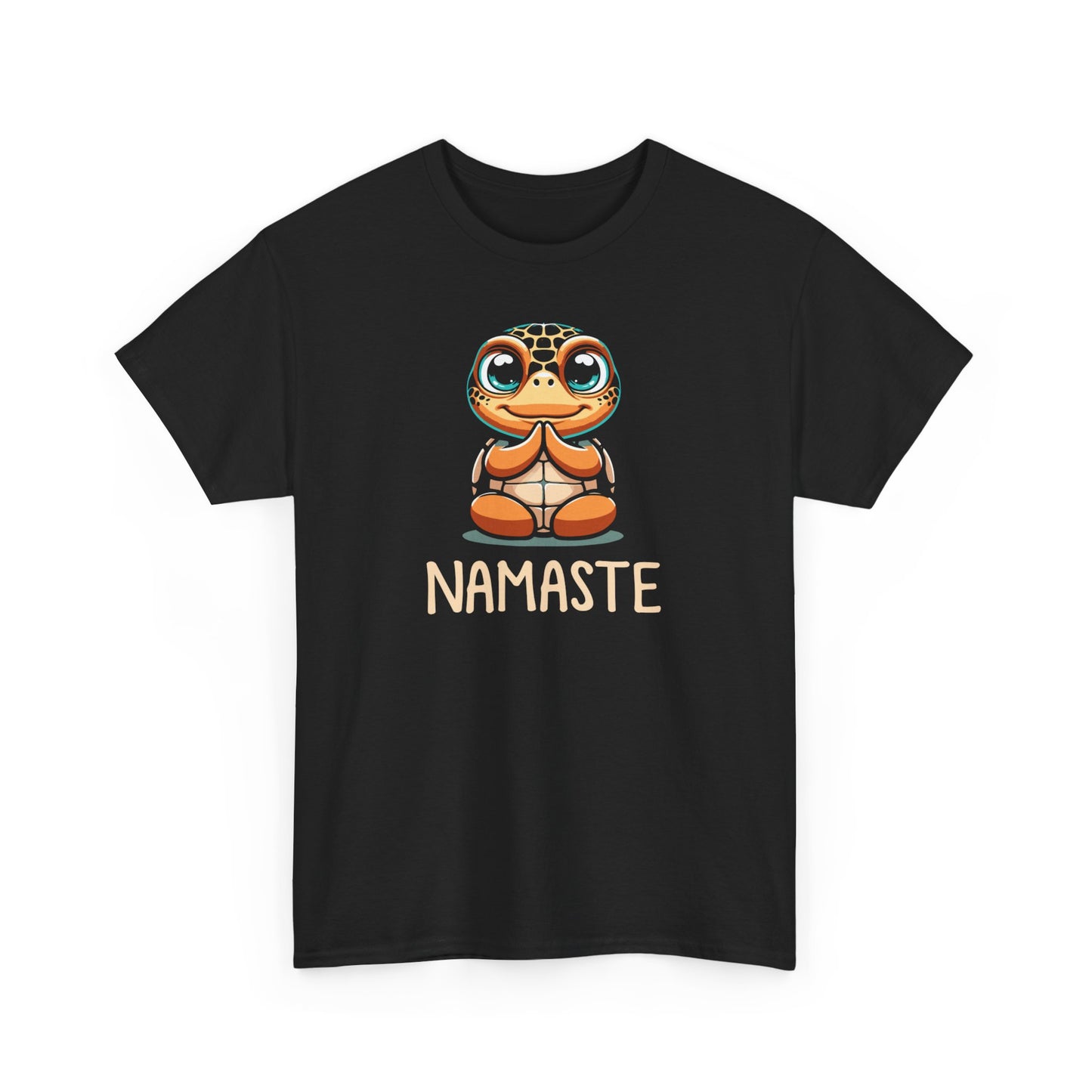 Sea Turtle Yoga Namaste - Unisex Cotton Tee Shirt